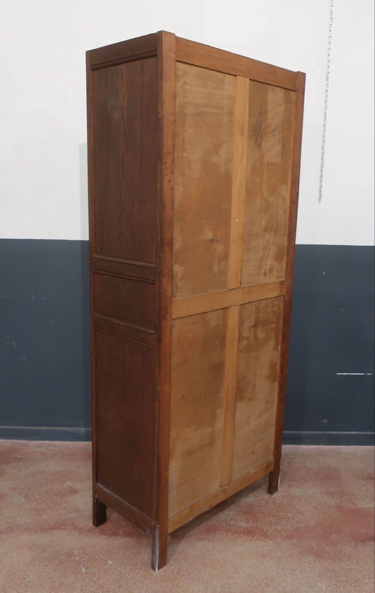 Armoire vitrine porte vitrée bois art déco