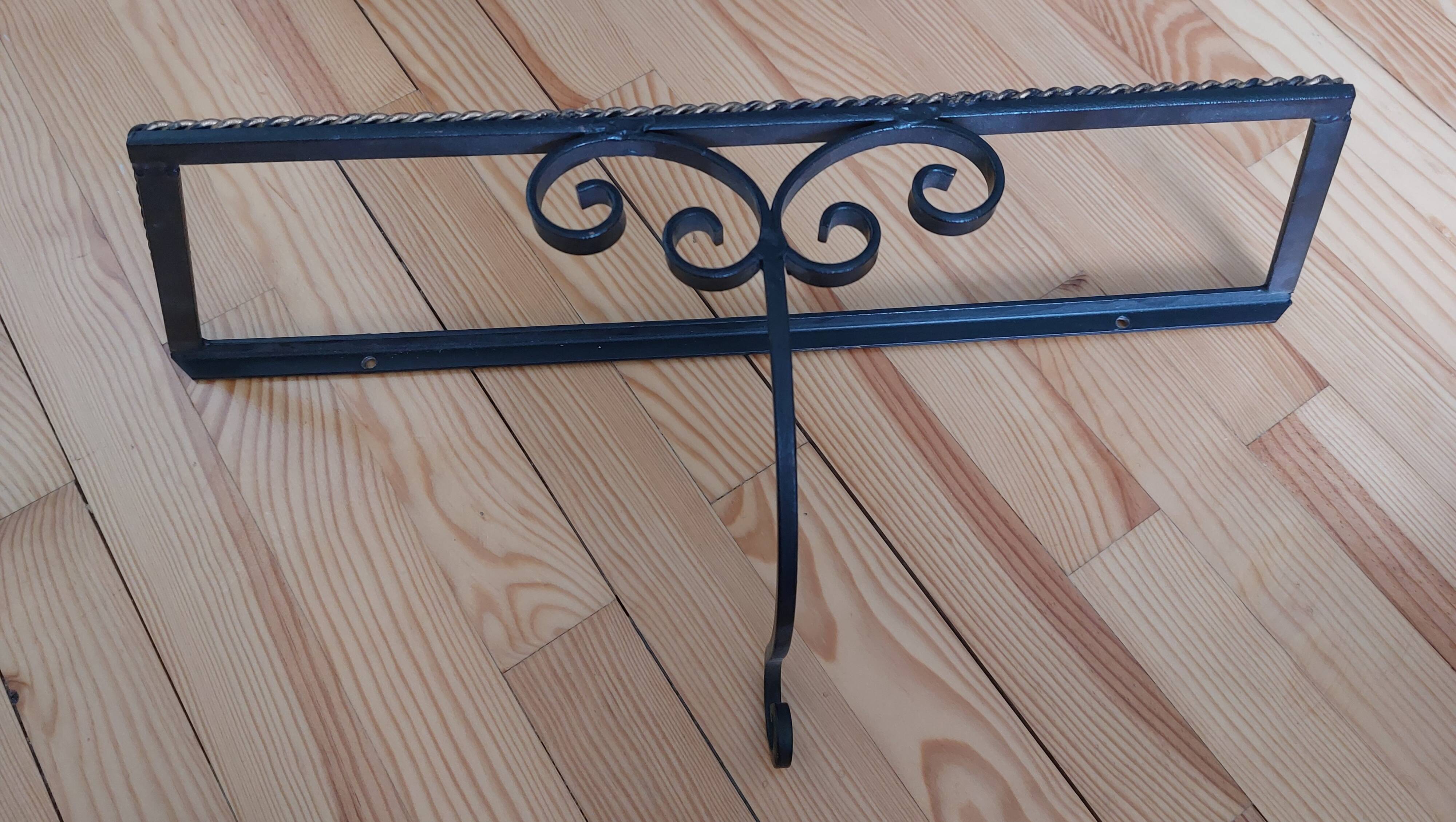 Wrought iron shelf