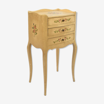 Painted wooden bedside table