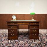 Classic English Desk with Green Leather