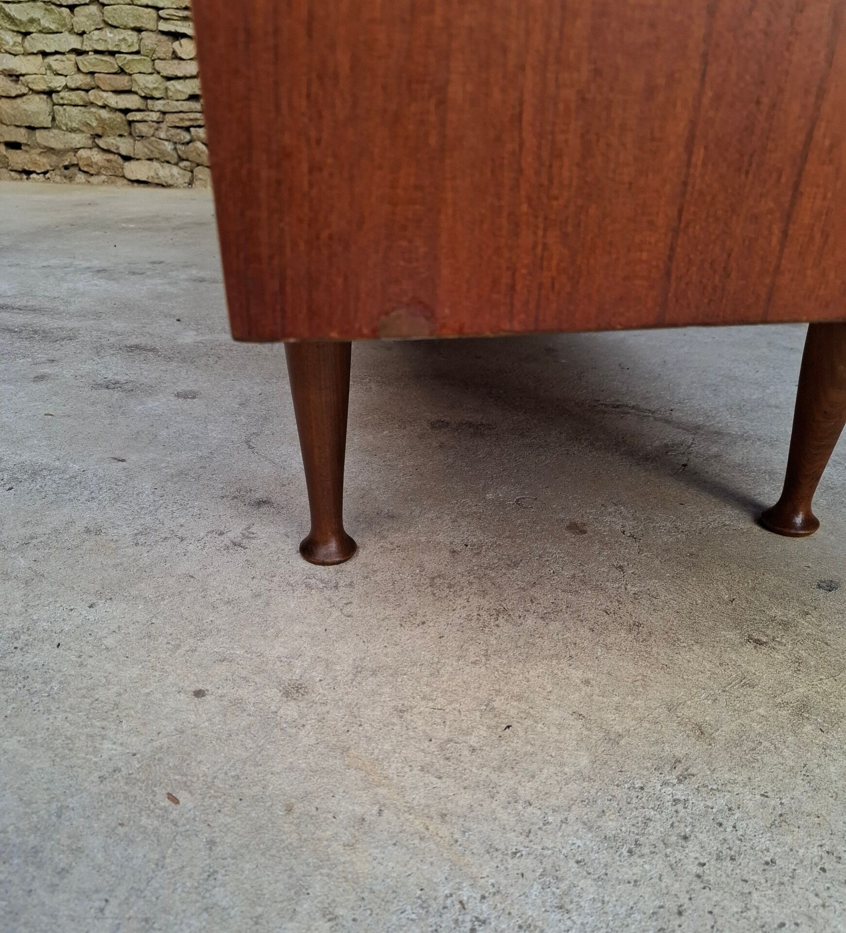 Low teak sideboard 200cm
