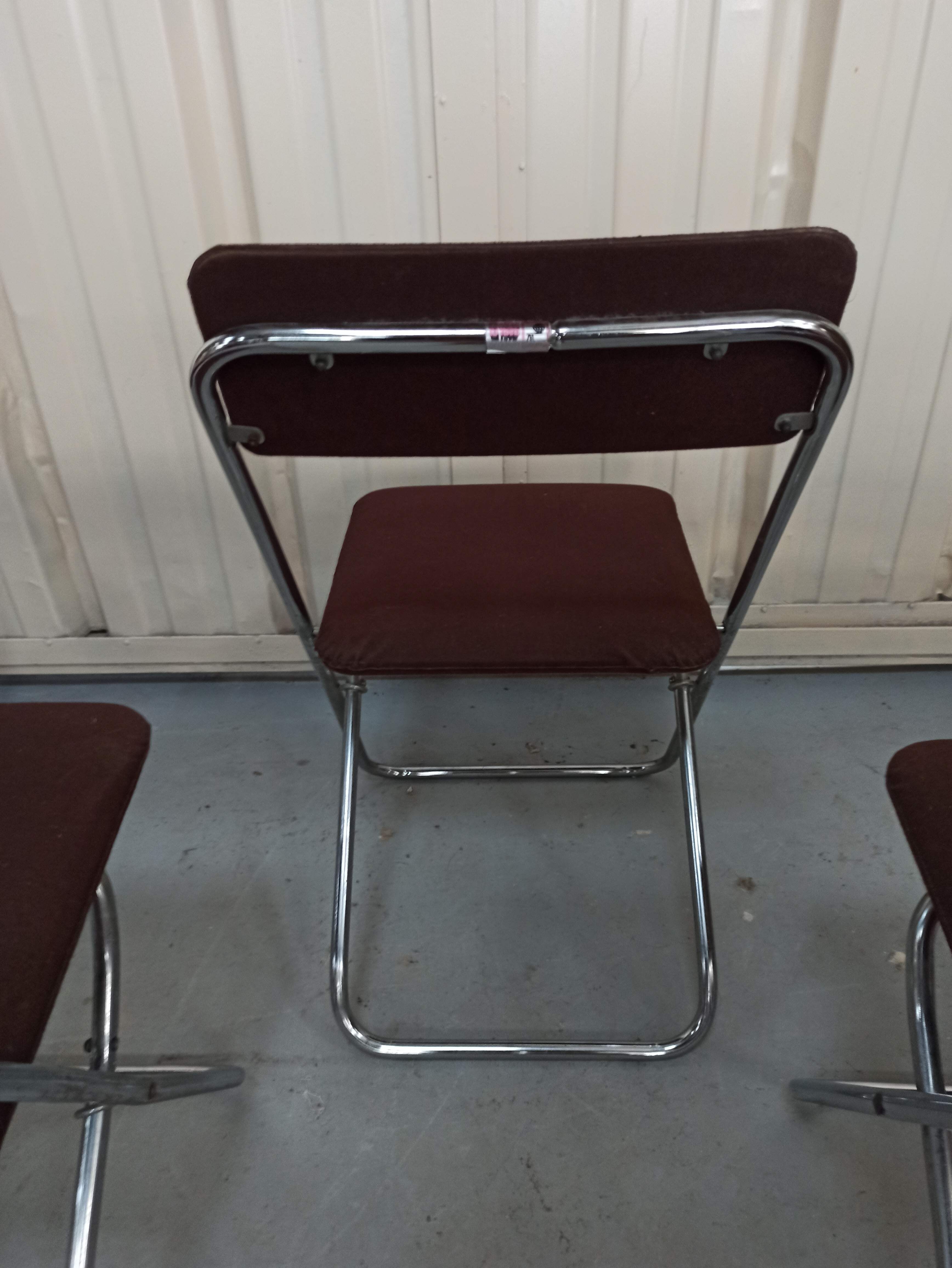 Framar - 4 folding chairs in brown fabric