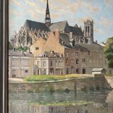 HSP painting "Amiens Cathedral from the bridge of the Cange" (Somme)
