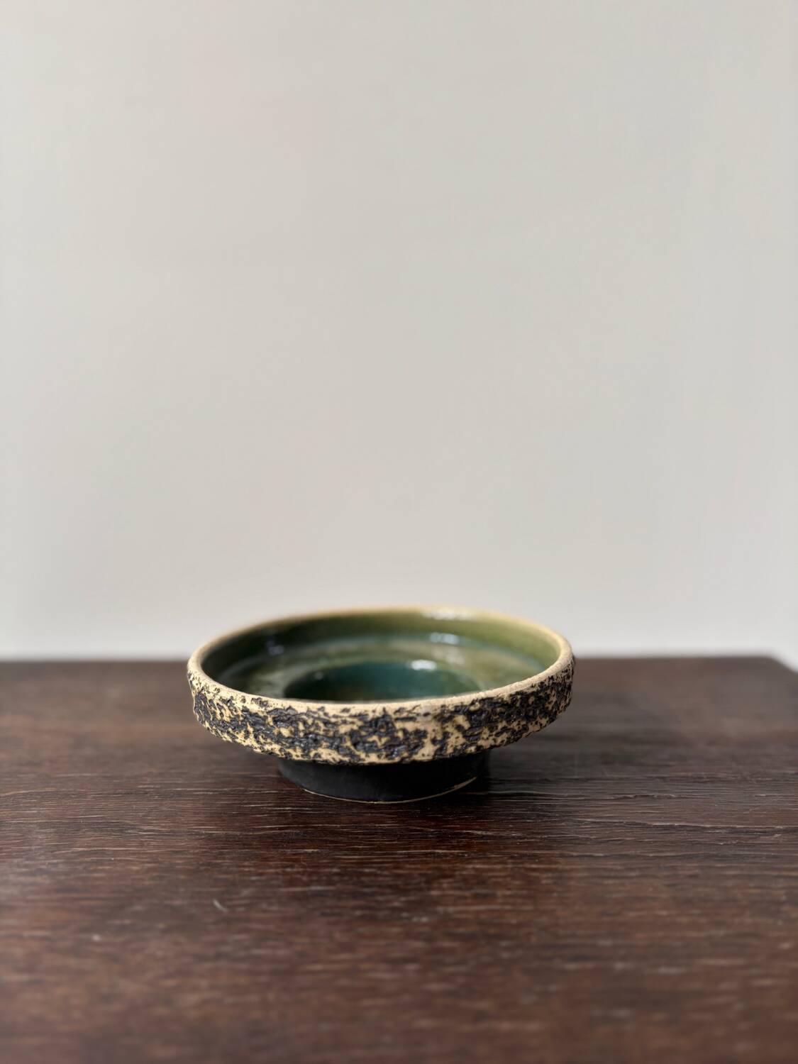 Pieter Groeneveldt vintage birch bark ceramic candle holder