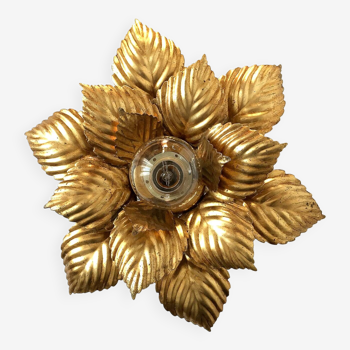 Masca floral applique, metal with gold leaf, 1970