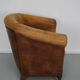 Fauteuil Club Vintage en Cuir Couleur Cognac, Pays-Bas