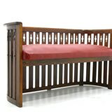 Vintage Viennese Oak Sofa and Armchair
