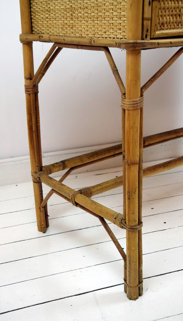 Bureau en rotin, années 50