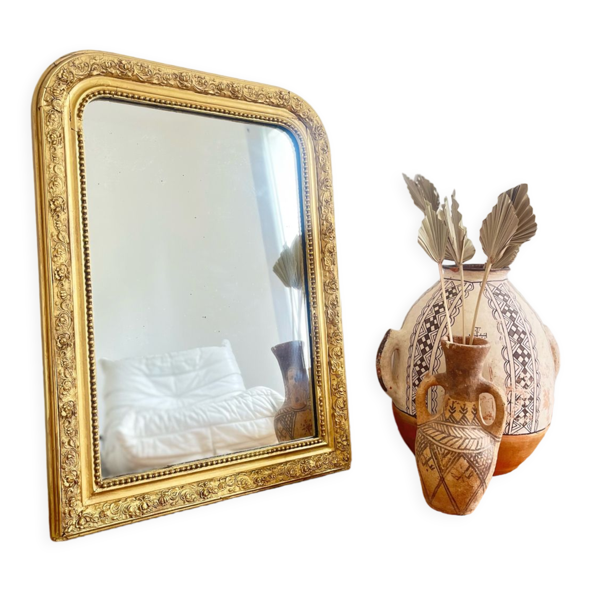 Old mirror Louis philippe 73x65 cm