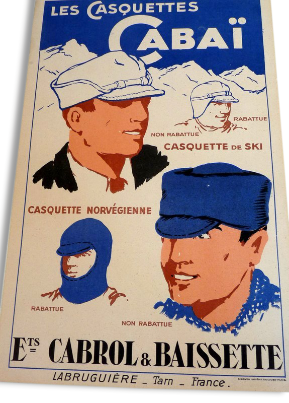 Old poster cabalistic 30′s caps