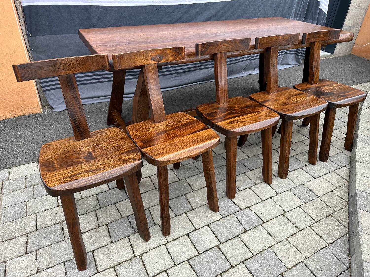 Aranjou table and chairs set 1980