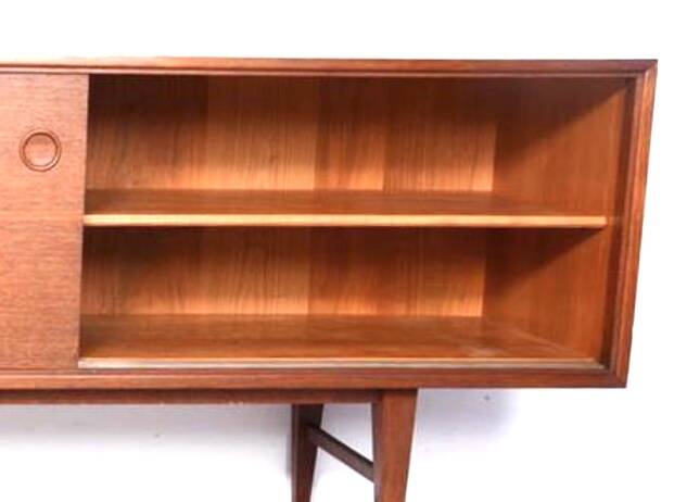 Scandinavian vintage teak sideboard, length 3m