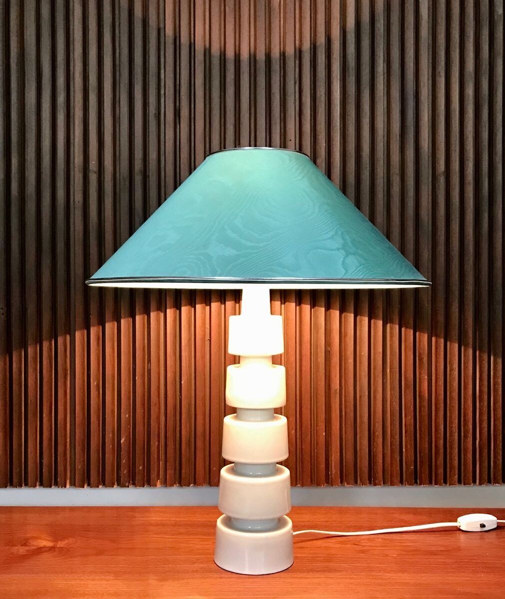 Sculptural Glazed Ceramic Art Table Lamp, Germany 1960s