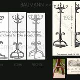 Coat rack parrot bistro console Baumann 30s