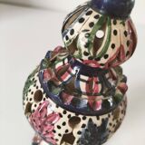 Openwork glazed ceramic candlestick-lantern – Tunisia, 1960s–1980s