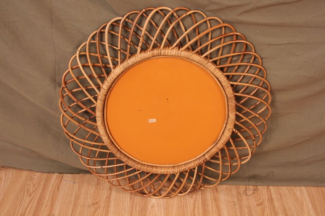 Rattan mirror 68cm