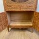 Wooden drop-leaf secretary in Louis XV style – Floral decoration