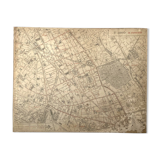 Old cardboard map of Paris - 11th Arrondissement