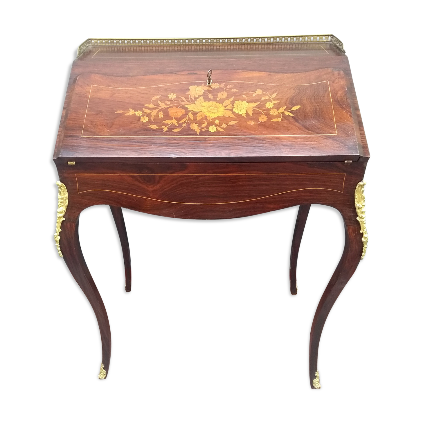 Rosewood slope desk Napoléon III end 19th century