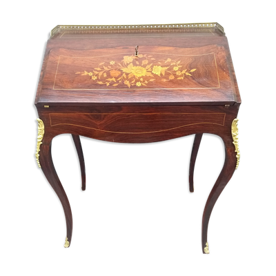 Bureau de pente palissandre Napoléon III fin XIX eme