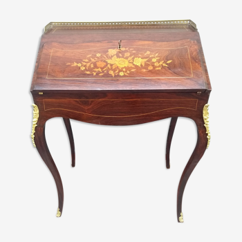 Rosewood slope desk Napoléon III end 19th century