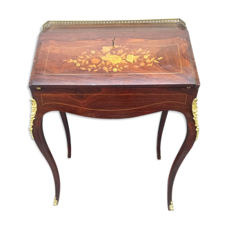 Rosewood slope desk Napoléon III end 19th century