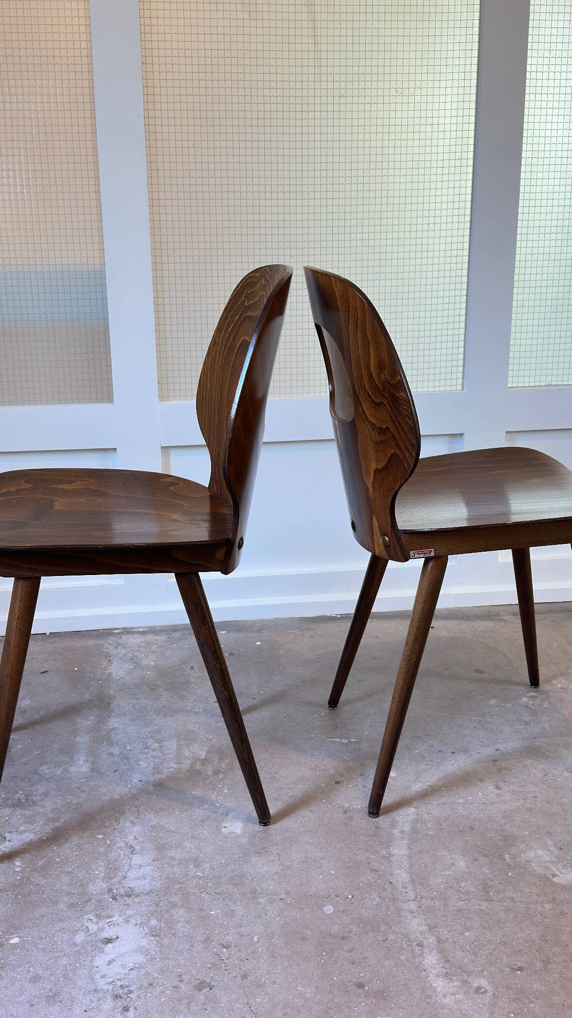 Paire de chaises Baumann modèle "Oeil" distribution Henri Julien