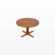 Round extendable teak dining table by Bramin, 1960s