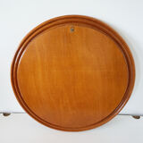 Round mirror in vintage rattan bamboo