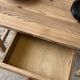 Solid raw pine dining table — 120 cm