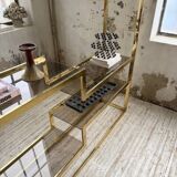 Brass shelf 1970 Belgo Chrom regency