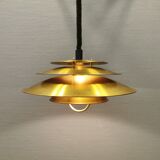 Danish hanging lamp in solid brass from the 1970s.