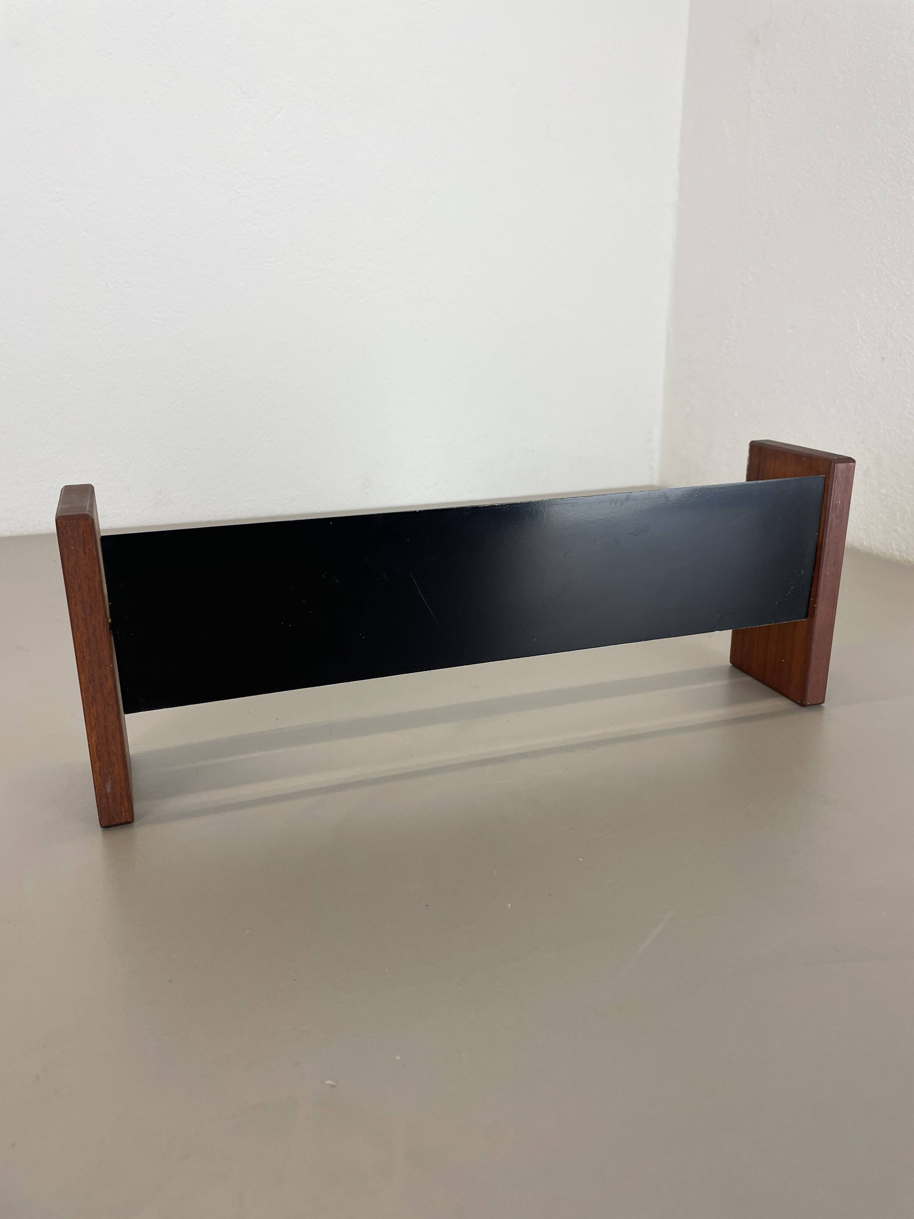 cubic Large 38cm Teak and Metal adjustable wall light element, Germany 1950s