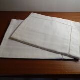 2 old openwork mestizo cotton pillowcases