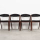 Lot de 4 chaises de Kai Kristiansen 1970
