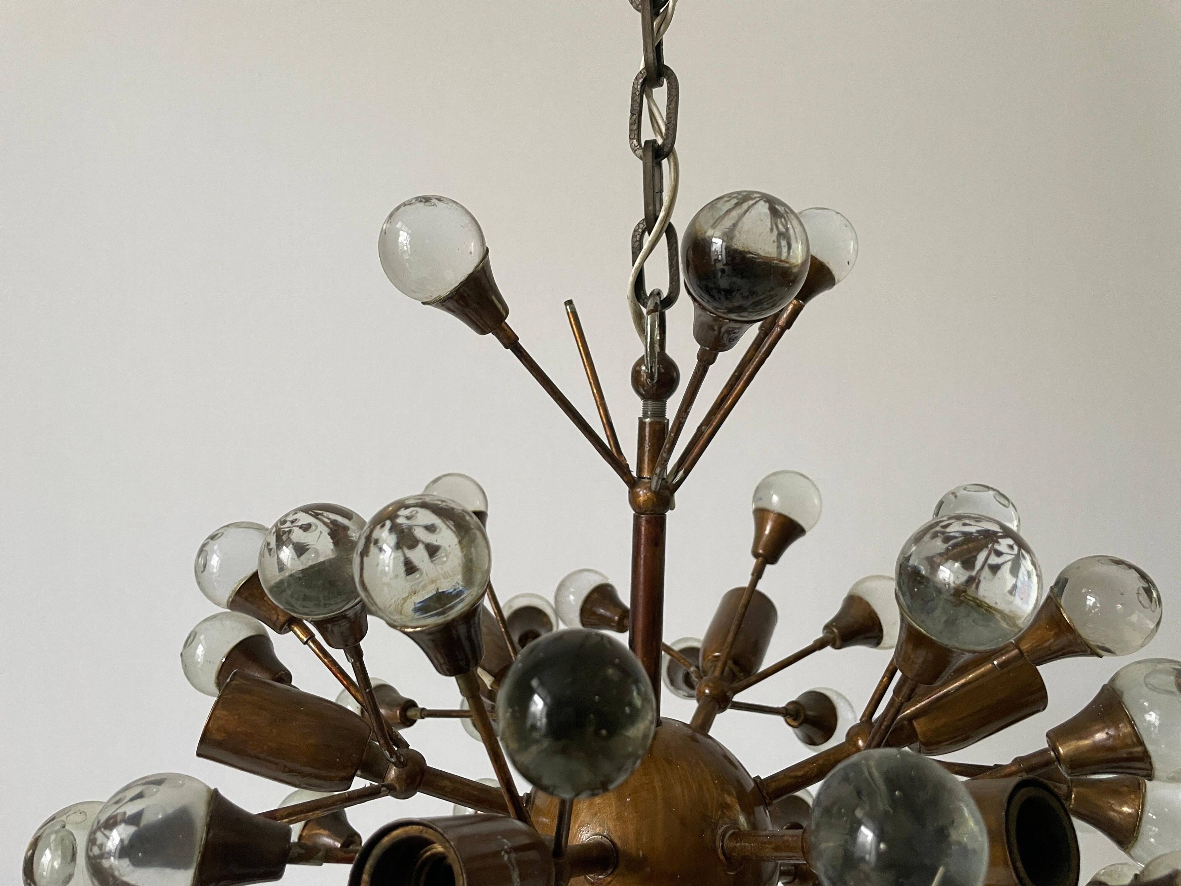 Atomic chandelier by Vereinigte Werkstätten München, 1950s, Germany