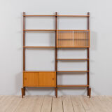 Two bay modular teak wall unit by sven andersen møbelfabrikk, norway, 1960s