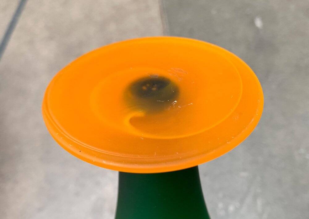 Glass vase from the Italian Satinato series attributed to Carlo Moretti, 1970s.