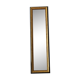 Miroir doré longiligne ancien à la feuille d'or et teinte grise 36x121cm