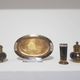 Spice set, navy blue and gold, enamelled brass, Thailand, 1960s