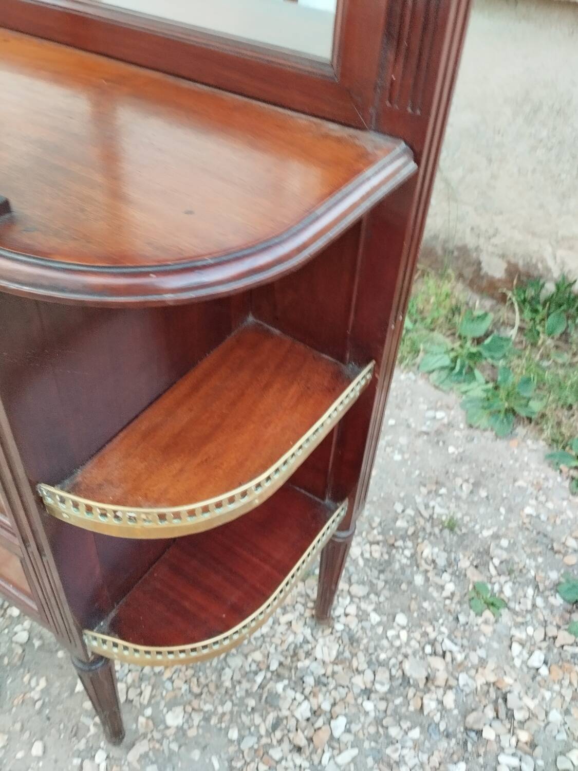 Antique Louis XVI style chest of drawers with marble top
