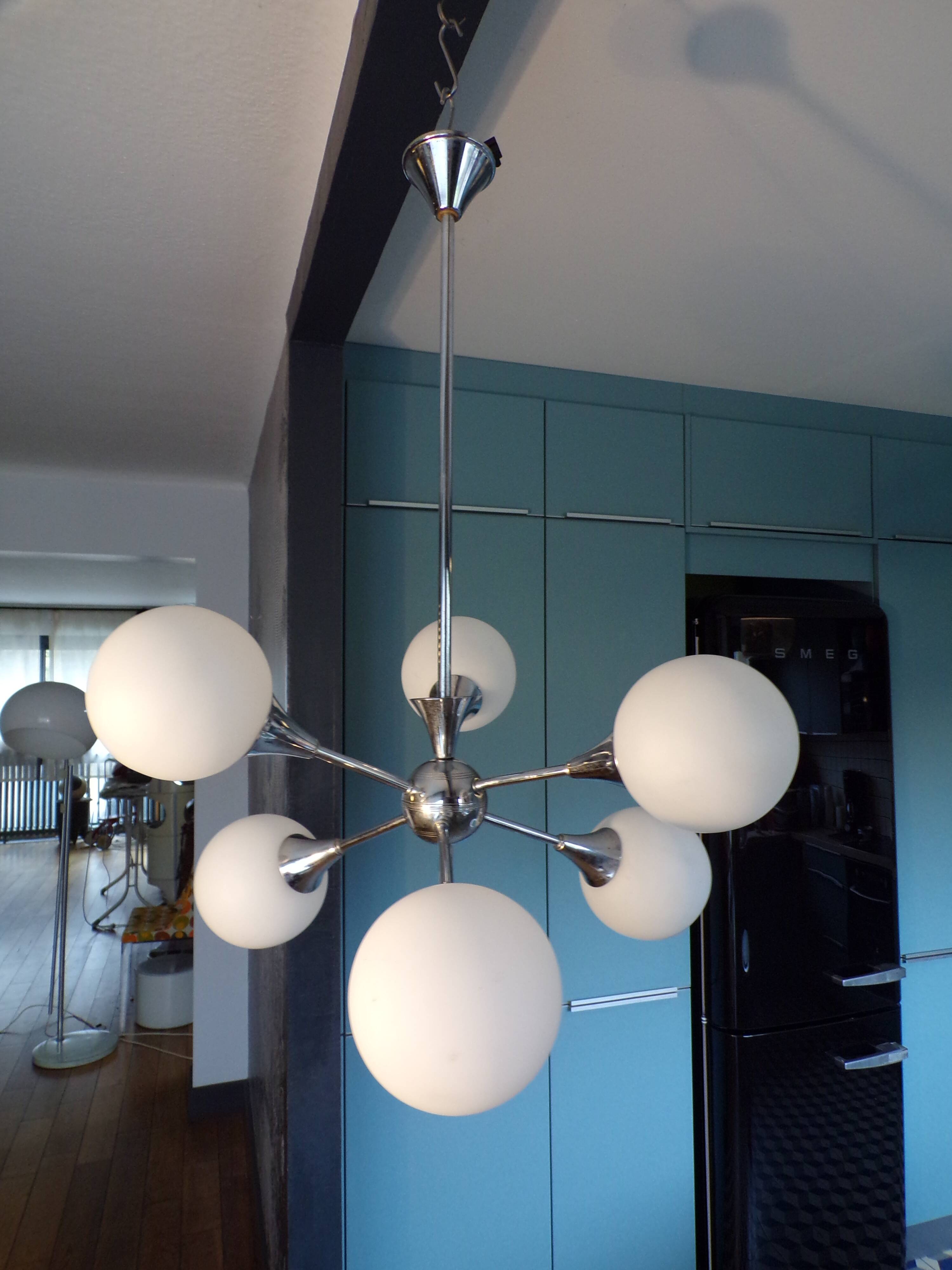 Lustre Sputnik 1970 with 6 lights
