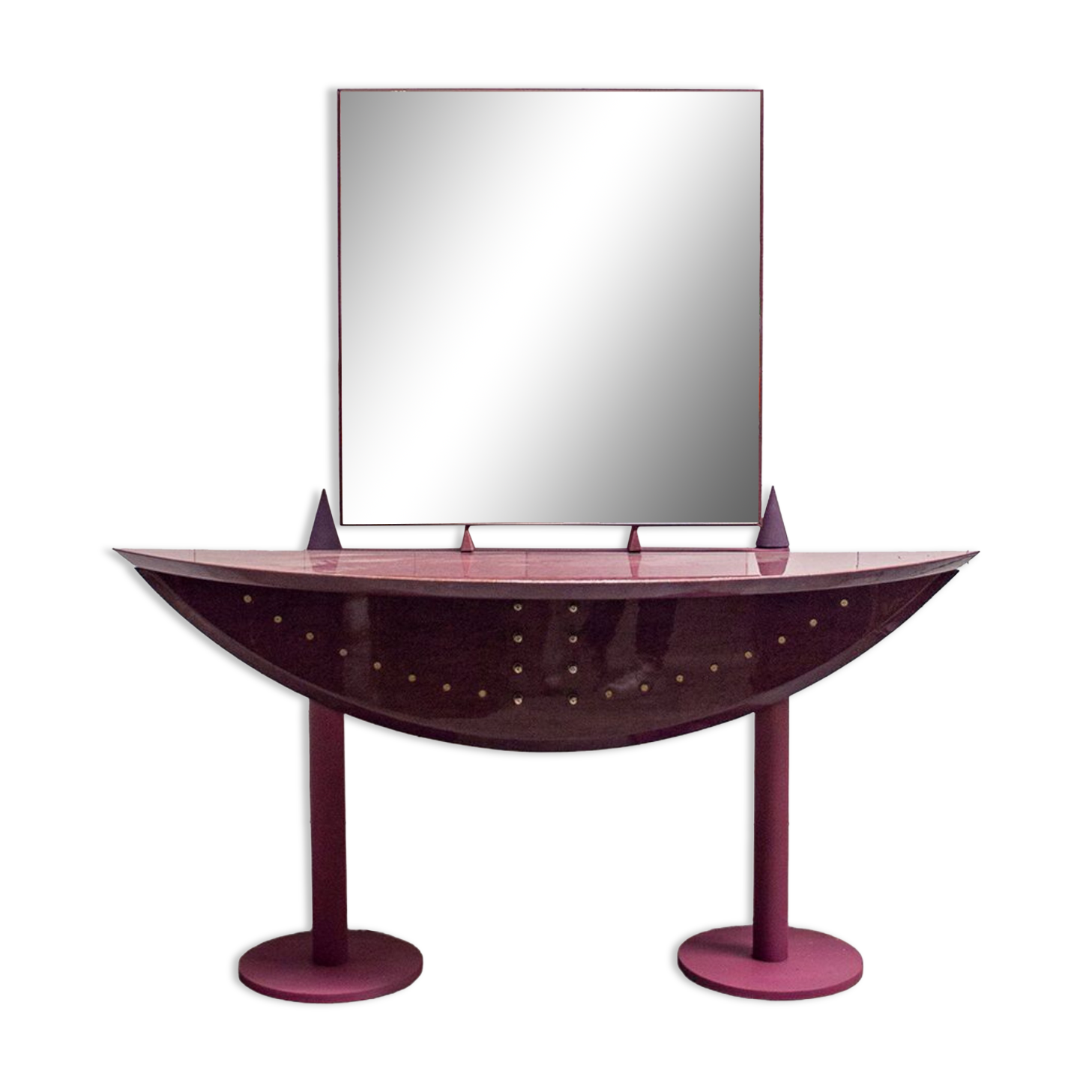 Console avec miroir postmoderne par Saporiti Italia, années 80