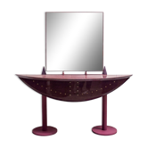 Console with postmodern mirror by Saporiti Italia, 80s