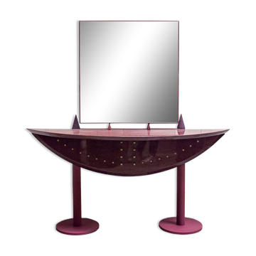 Console avec miroir postmoderne par Saporiti Italia, années 80
