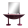 Console with postmodern mirror by Saporiti Italia, 80s
