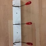 Coat rack three metal hooks