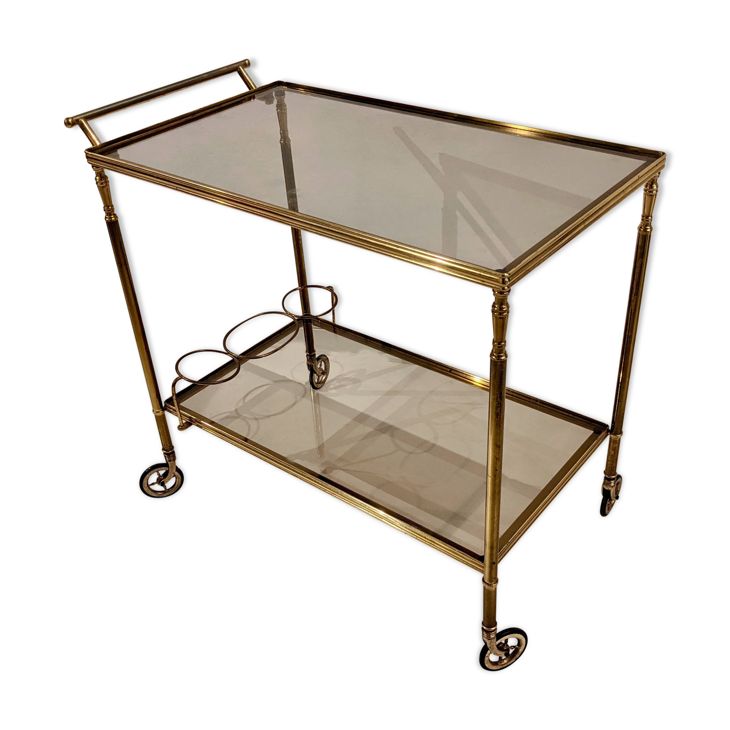 Golden brass serving