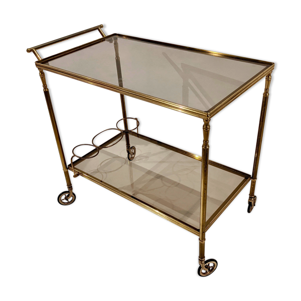 Desserte en laiton dorée