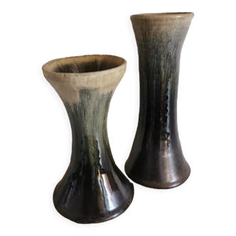 Paire de vases de la Borne circa 1980